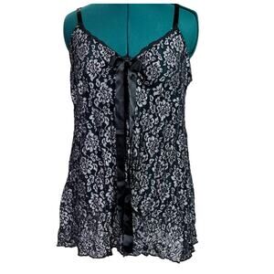 Lane Bryant Intimates Curvy Wire Free Sheer Lace Babydoll Vintage Lingerie Plus